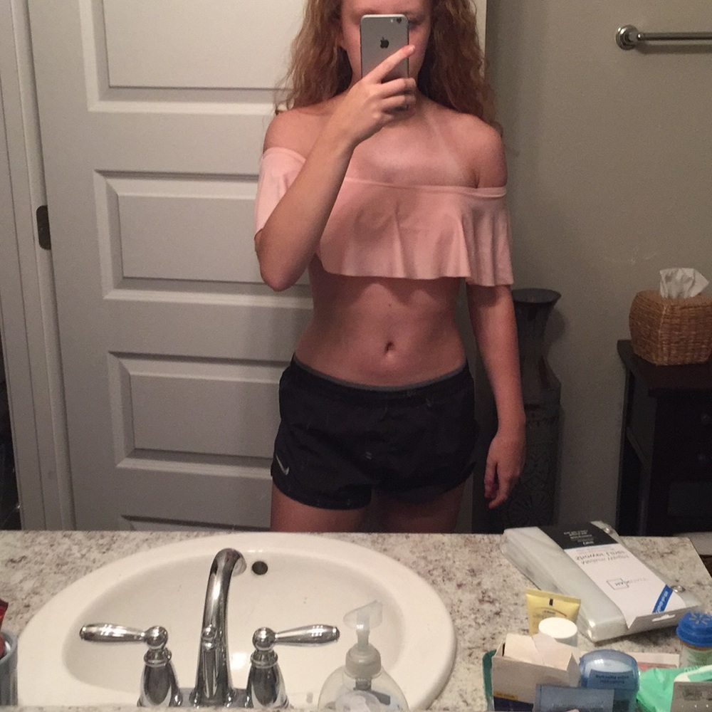 Pink bikini top